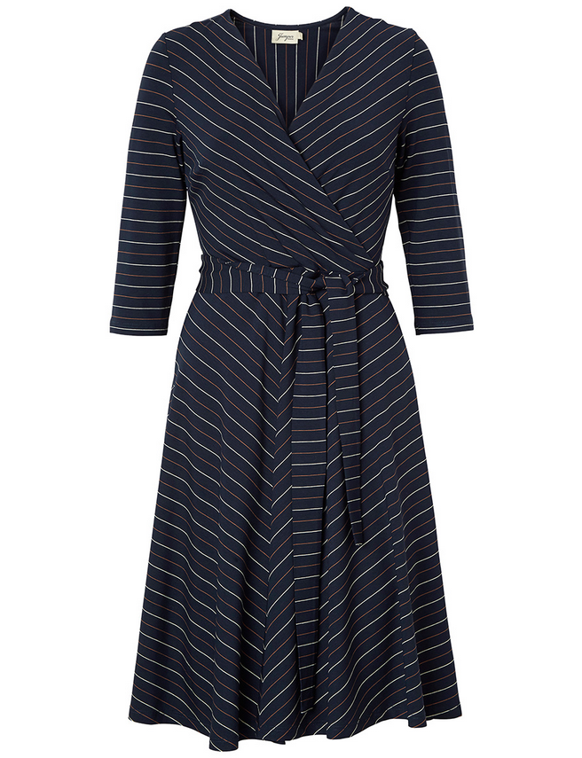 Inger pinstripe navy mekko