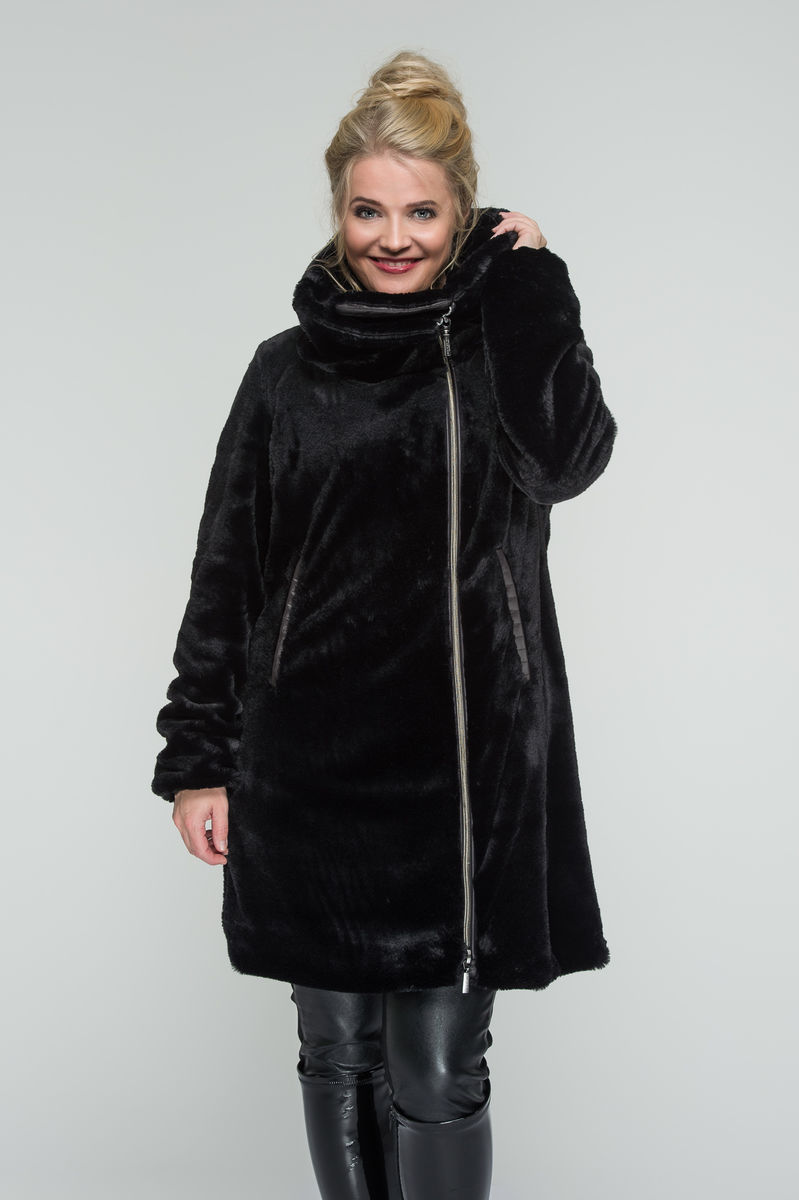 Sarah Fur Black  keinoturkki
