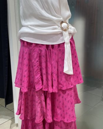 Ulrika long silk skirt (fucshia) Sissel Edelbo