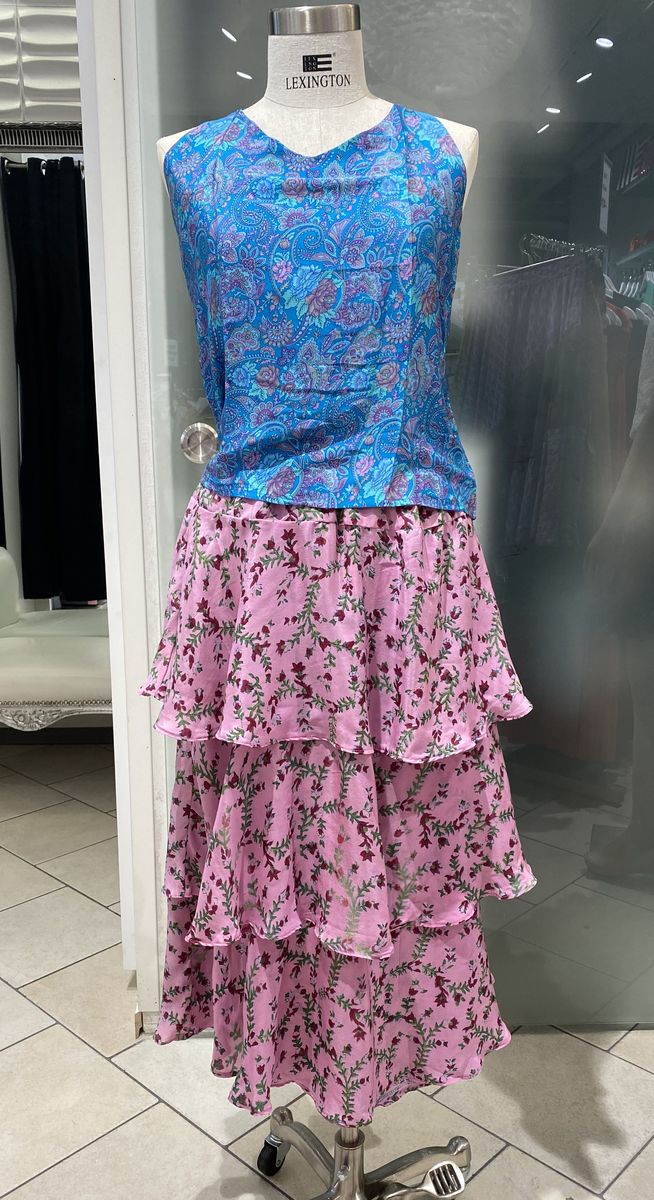 Ulrika long silk skirt (pinkki) Sissel Edelbo